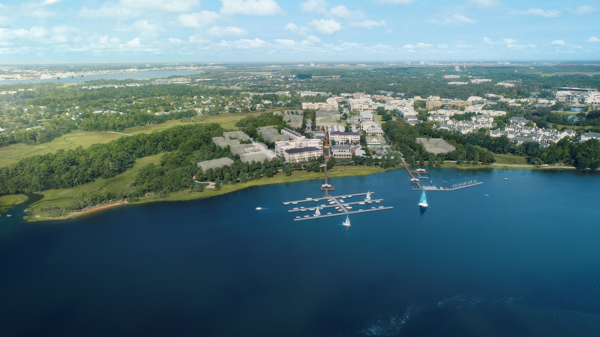 Aerial The Waterfront